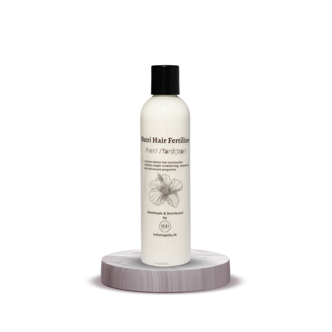 front of nutri hair fertilizer product on display by H2H Professional