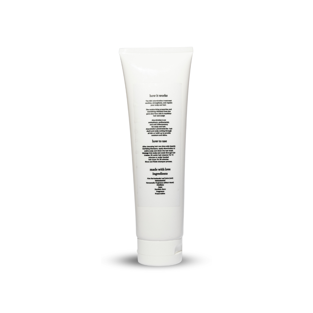 backside of Aloe-Dration product by HBH Professional